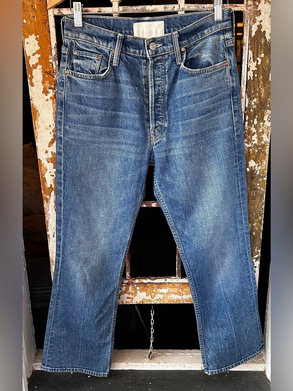 Mother The Tripper Mid Rise Flare Jeans Light Wash Size 28 - Picture 2 of 10